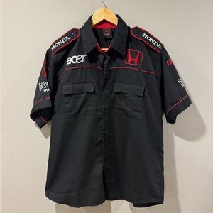 Vintage HONDA Racing F1 Brunotti Sportwear Button Down Shirt
